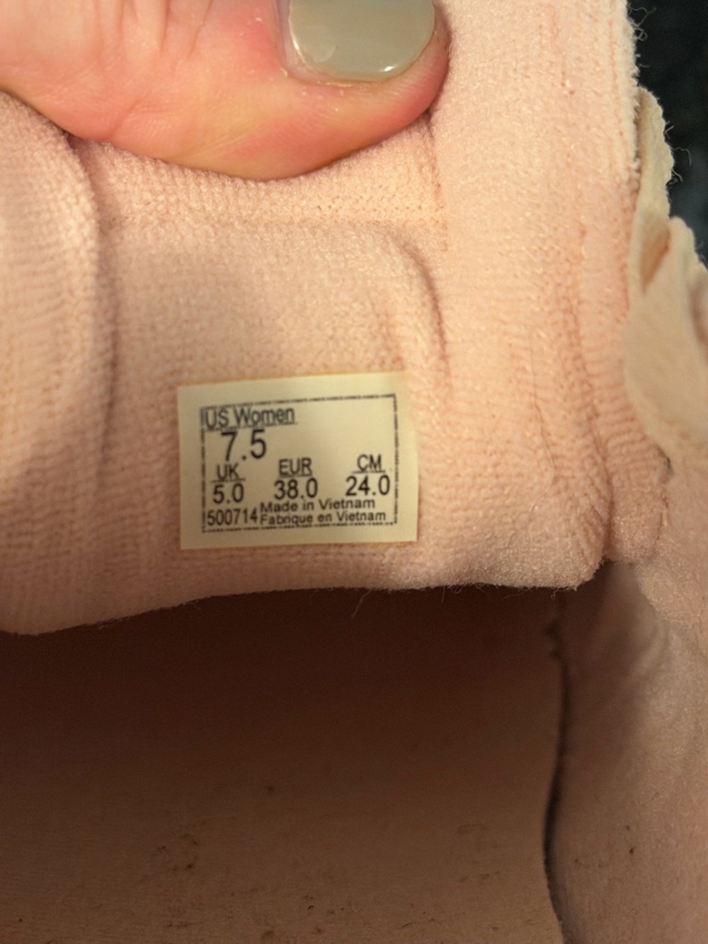 Vans Women's Sz 7.5 Seldan Shoes Translucent Gum Peach Blush Soft Suede Sneakers - Picture 5 of 6